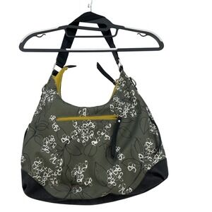 Haiku Cyclepet Olive Green Floral Hobo Shoulder Bag Eco Friendly Travel Purse
